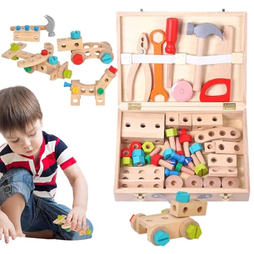 Kids Tool, Holzspielzeug, Carpenter Toy Set, Preschool Learning Toys, Fine Motor Toys, Construction Building Toy, Tool Set for Kids, Building Activity Toy, Kids Carpenter Tools, Tools Se von Générique