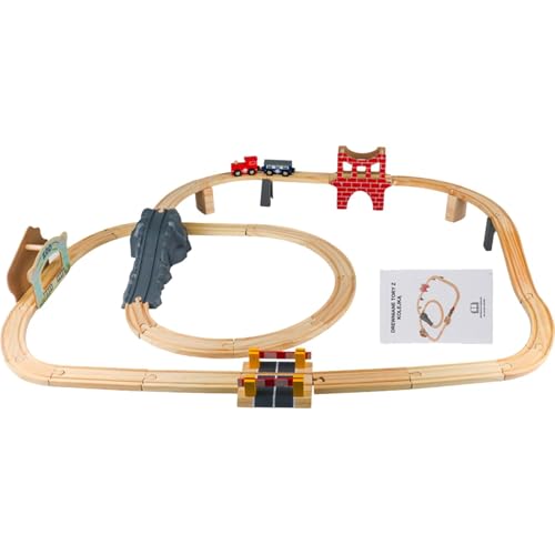 Kids Wooden Train Set, Toddler Railway Kits, Toddler Zug Set, Zug wechselbar, Safe Educational Train Toys, Zug Set für Alter 3-5, Lernspielzeug für Kinder, Holz Zug Set von Générique