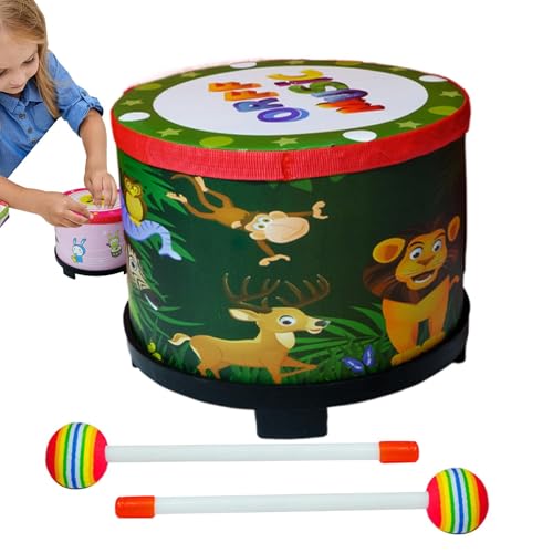 Kinder-Handtrommel, Percussionsinstrument, Lernspielzeug mit Holzstäbchen, perfekt für Auftritte, Partys und Festivalfeiern von Générique