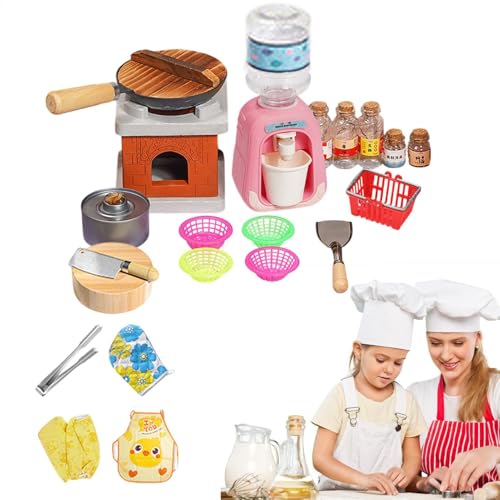 Kitchen Accessories, Utensils Cookware Toys, Kids Kitchen Pretend Accessories Toys, Aesthetic and Sturdy, Ceramic Kitchen Cookware Toys for 3-5 Years Old Girls von Générique