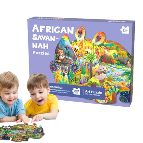 Kleine Puzzles für Tiere – Puzzles aus buntem Papier in Tierform – multifunktionales dekoratives Zubehör für die frühe Entwicklung, Puzzlespiel für die Familie von Générique