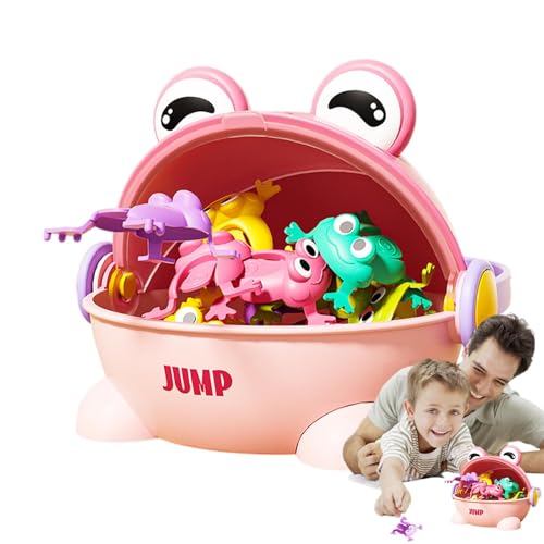 Kleines Lernspielzeug für Kinder, springender Frosch, lustiges Spielzeug für Mädchen – Goody Bag Fillers Kid Puzzle Toy mit Aufbewahrungseimer für von Générique