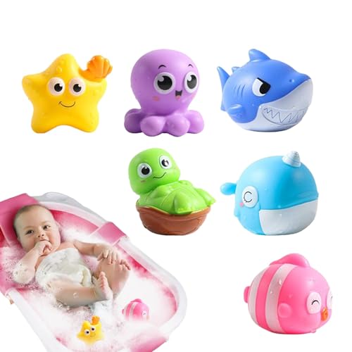 Light Up Bath Toys, Floating Bath Tub Toys Sea Animal Water Games, bunte , 6 x interaktive Lernspiele für Babypartys, Spaß und Lernspiele für Kleinkinder von Générique