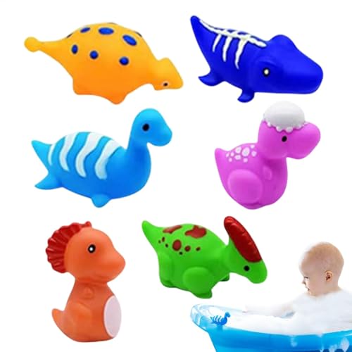 Light Up Dinosaur Bath Toys, 6 x Baby Bath Toy Set, Floating Bathroom Tub Pool Toy for Kids, Fun Dinosaur Water Toys for Toddler Boys and Girls Aged 1-5 Years Old, Ideal von Générique