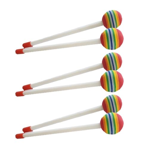 Lollipop Drumsticks für 6 Stück – sicherer Hammer Percussion Drumsticks Weiche und frische Schlägel Marimba Glockenspiel für Musiklehrer von Générique