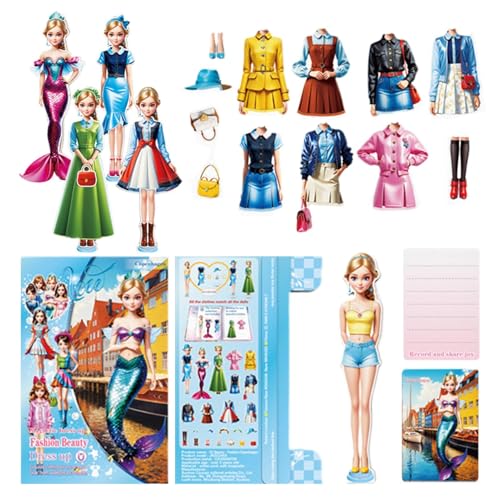 Magnetic Paper Dolls, Princess Dress Up Game, Dress Up Sticker Book, Toddler Activities Toy, Educational Toy for Girls, Magnetic Dress Up Game for Kids, Magnetic Sticker Book, for Girls von Générique