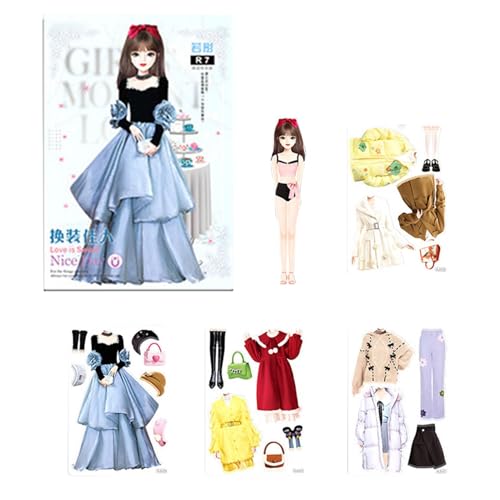 Magnetic Princess Doll Book, Dress Up Sticker Book, Princess Dress Up Set, Kids Magnetic Dress Up Dolls, Kids Dress Up Activity, Paper Doll Sticker Play, Magnetic Dress Up Figuren, Princess Kostüm von Générique