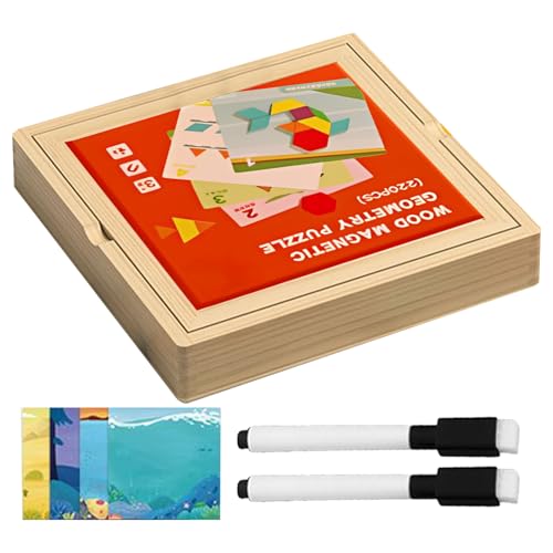 Magnetische Bausteine für Holzbauspiel mit geometrischen Formen | geometrische Lernwürfel für Mädchen – Geburtstagsgeschenk und Reisespiel Magnetische Bausteine für Holzbauspiel mit geometrischen Formen | geometrische Lernwürfel für Mädchen – Geburtstagsgeschenk und Reisespiel von Générique