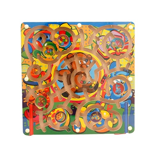 Magnetische Labyrinthtafel, Farb- und Zahlenlabyrinthtafel | Passende Zählung Puzzle Spiel Tablett Magnet Labyrinth – Reisespielzeug, kreative Form, Lernspielzeug von Générique