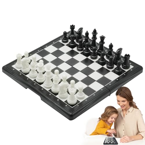 Magnetisches Chess Strategy Game, Lernspiel für die Familie, kreatives Spiel für Eltern und Kinder, tragbar, magnetisches Chess-Set, verbessert Logik und Strategic Thinking für alle Altersgruppen von Générique