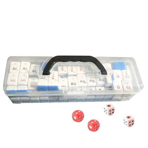 Mahjong-Spiel mit Fliesen, Spiel mit chemischen Elementen | Lernspielzeug mit Buchstaben & wissenschaftlichen Elementen für Freunde und Familie Mahjong-Spiel mit Fliesen, Spiel mit chemischen Elementen | Lernspielzeug mit Buchstaben & wissenschaftlichen Elementen für Freunde und Familie von Générique
