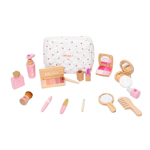 Make-up für Kinder, Mädchen, aus Holz, sieht so aus, als würde man spielen, Schönheits-Make-up-Spielzeug aus Holz, Kosmetikspielzeug für Mädchen, Geschenk für Mädchen 3 4 5 6 7 Jahre von Générique