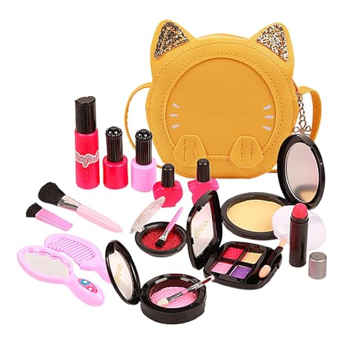 Makeup, Girls Makeup Kit, Children Cosmetics Kit, Rollenspiel Toy Kit, komplettes Mädchen Cartoon Prinzessin Pretend Makeup Kit mit Eye Shadow, Lipstick und Nagellack für Mädchen von Générique