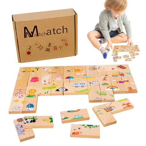 Math Puzzle Number Match Board | Wooden Number Sorting Maze Game | Fun Educational Toy for Kids, Number Matching for Birthday, Children's Day, Easter von Générique