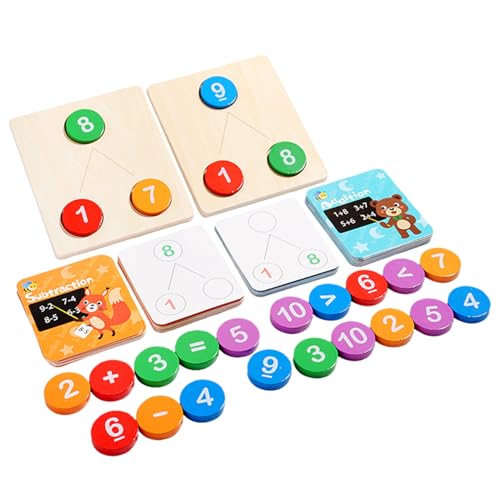 Mathematische Spiele für bis zu 10 Spielen, mathematisches Abdunkeln und Verfallsspiel, Lernspielzeug aus Holz mit Lernaktivitäten motorische Fähigkeiten für Geburtstag Mathematische Spiele für bis zu 10 Spielen, mathematisches Abdunkeln und Verfallsspiel, Lernspielzeug aus Holz mit Lernaktivitäten motorische Fähigkeiten für Geburtstag von Générique
