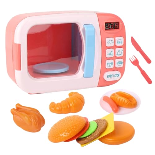 Mikrowellenspielzeug | Küche Baby Lebensmittel Licht Sound – Nachahmungsspiel Küche Timer Interaktiv Mikrowelle Mädchen Mikrowellenspielzeug | Küche Baby Lebensmittel Licht Sound – Nachahmungsspiel Küche Timer Interaktiv Mikrowelle Mädchen von Générique