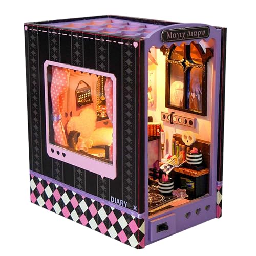 Miniatur Doll House Kit, Puzzle Doll House Kit, Holzkunstbücher, Doll House Book Nook, Puzzle Book Nook Kit, Featuring Miniatur Furniture and Art Details von Générique