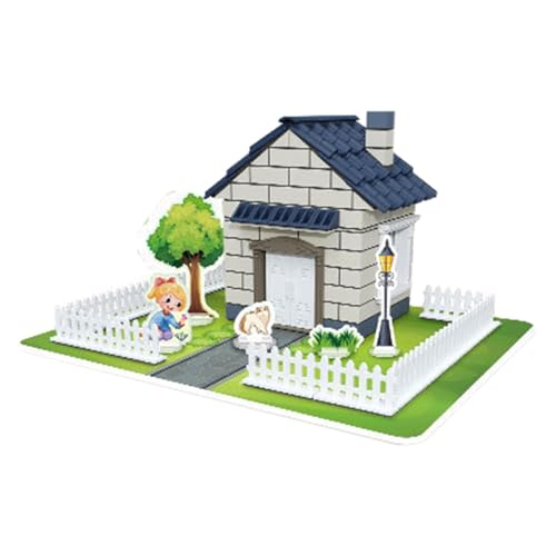 Miniatur-Haus-Set, handgefertigtes Modell, Tiny House Model, 6,89 Zoll (15,7 cm), Bastelset, dekoratives Zubehör, kreatives Projekt, perfekt für Wohnzimmer und Schlafzimmer von Générique