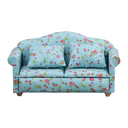 Miniatur-Sofa, Zubehör für kleine Möbel, Sofa, Maßstab 1:12, Möbel für Haus, Sofa, Miniatur, Haus mit Kissen, kleines Sofa, Dekoration von Générique