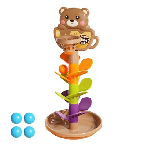 Murmelturm, Basketball, stapelbares Spielzeug mit Fallkugeln, Entwicklungsspiel für Stapelturm und Rennen auf Lernrampe, für Kindergarten und Mädchen Murmelturm, Basketball, stapelbares Spielzeug mit Fallkugeln, Entwicklungsspiel für Stapelturm und Rennen auf Lernrampe, für Kindergarten und Mädchen von Générique