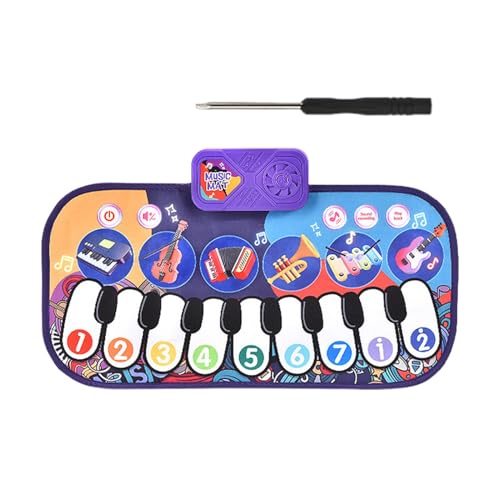 Musikmatte, Cartoon-Klaviermatte, 40,6 x 40,6 x 4,5 cm, Lernsound, Decke, Touch Carpet, Musikinstrument, ideal für Kinder im Freien und drinnen von Générique