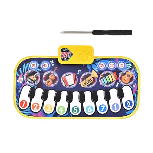 Musikmatte, Cartoon-Klaviermatte, 40,6 x 40,6 x 4,5 cm, Lernsound, Decke, Touch Carpet, Musikinstrument, ideal für Kinder im Freien und drinnen von Générique