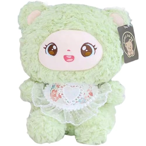 Niedliche Plüschpuppen für Mädchen, niedliche Plüschtiere, schlafendes Plüschspielzeug, kleines Cartoon-Plüschkissen, weich mit Lätzchen, Spielzeug für und Mädchen, 25,4 cm Niedliche Plüschpuppen für Mädchen, niedliche Plüschtiere, schlafendes Plüschspielzeug, kleines Cartoon-Plüschkissen, weich mit Lätzchen, Spielzeug für und Mädchen, 25,4 cm von Générique