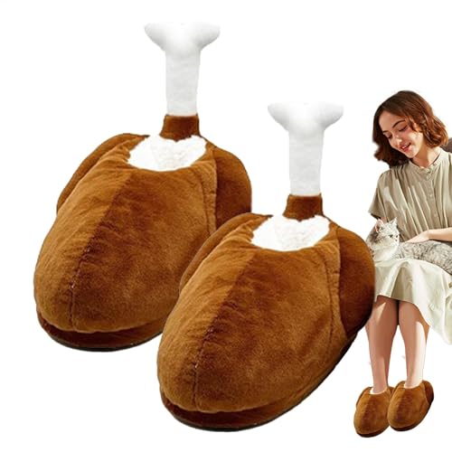 Niedliches Plüschtier, Turkey Leg Toy, Tier Plüsch, Thanksgiving Turkey Leg Slippers Dekoration für Tisch, Kinder, Thanksgiving Turkey Leg Toy, bequemes Tier-Spielzeug für Damen, Mädchen, , von Générique