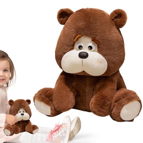 Niedliches braunes Bär, Thready Bear, Cuddly Animal Plüschtier, Huggable Brown Bear Stuffed Toys, Soft Brown Bear Stuffed Toy, 23 cm/9.06 Inches Huggable Bear Plush for Home Decor oder Birthday von Générique