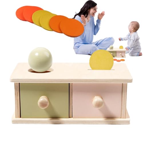 Object Permanence Toys for Babies, Early Learning Game 4,33 x 4,33 x 3,27 Zoll, bunte mehrfache Form, Puzzles Drawer Toys, Preschool Educational Learning Activity von Générique