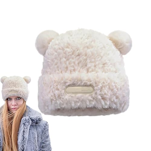Ohrenhöhe – warme Mütze aus Plüsch, Mütze aus weichem Strick | Bequemes Stirnband mit Fleecefutter, niedliches Tierohr-Design, elegantes Accessoire für kaltes Wetter Ohrenhöhe – warme Mütze aus Plüsch, Mütze aus weichem Strick | Bequemes Stirnband mit Fleecefutter, niedliches Tierohr-Design, elegantes Accessoire für kaltes Wetter von Générique