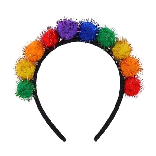 Party-Stirnband mit Pompoms – -Ball für Kostüme | modisches Accessoire für Frauen und Mädchen, ideal für Veranstaltungen, Cosplay, Karneval, Festivals und L von Générique