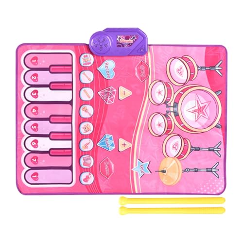 Piano Drum Matt, Klavier und Drum Set, Matt, Musical Mat mit 2 Sticks, 2 in 1 Musikmatte, Musical Mat mit 10 Songs, Early Learning Music Sensory Toys, Sound Mat für Kinder von Générique