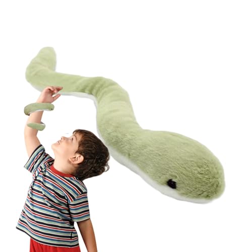 Plüschtier Schlange grün - Weiches und hautfreundliches Kissen | Kuschelschlange Plüschtier ideal zum Spielen, Nickerchen und Schlafen der Schlange Plüsch, Plüschtier, Grüner Plüsch, Kuschelkissen Plüschtier Schlange grün - Weiches und hautfreundliches Kissen | Kuschelschlange Plüschtier ideal zum Spielen, Nickerchen und Schlafen der Schlange Plüsch, Plüschtier, Grüner Plüsch, Kuschelkissen von Générique