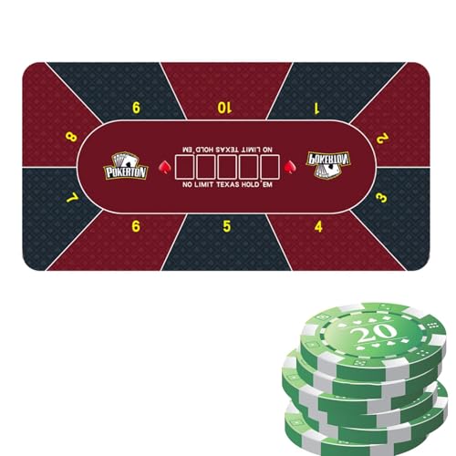 Poker-Tischdecke, Pokerdecke | Pokermatte Texas Holdem 120 x 60 cm, Kartentischdecken, Pokermatte für Tisch, Obere Matte für Poker- , Spendensammlungen, Abende von Générique