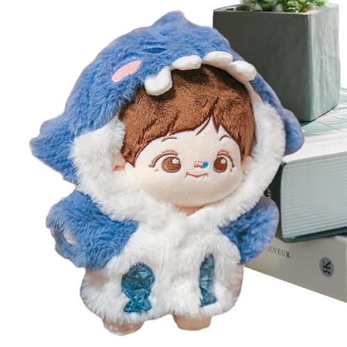 Puppe, Shark Hoodie, 7,87 Zoll Kinderpuppe, weiches Anime Plüschkleidung, niedlicher Shark Hoodie für Puppen, Doll Clothes Set für 7,8 Zoll Puppen, Dress Up Spielzeug Zubehör für Kinder, ideal für von Générique