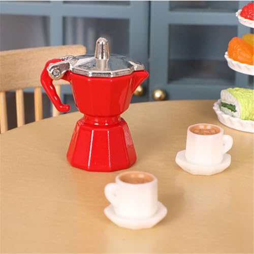 Puppenhaus Miniatur Simulation Mini Kaffeemaschine Kaffeetasse Puppenhaus Kaffeekanne Szene Modell Ornamente von Générique