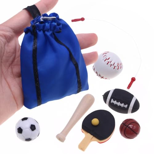 Puppenhaus Set Miniatur Sport | Kollektion Puppenhaus Kuchendekoration – Lernspielzeug Rollenspiel für Mädchen Puppenhaus Set Miniatur Sport | Kollektion Puppenhaus Kuchendekoration – Lernspielzeug Rollenspiel für Mädchen von Générique