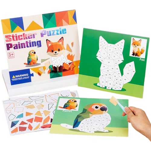 Puzzle-Buch selbstklebend – 3D-Puzzle-Aufkleber, Lernspiel, Feinmotorik, Lernspiel, Tier, Gehirn, Spiel, Kindergarten, Puzzle-Buch selbstklebend – 3D-Puzzle-Aufkleber, Lernspiel, Feinmotorik, Lernspiel, Tier, Gehirn, Spiel, Kindergarten, von Générique