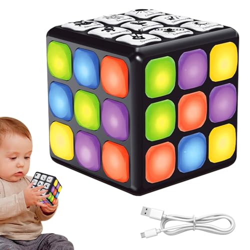 Puzzle Cube Kids, Electronic Brain Teaser, wiederaufladbar, interaktiv Flashing Cube, Enhances Center and Problem Solving Skills, Multifunction for Birthdays, Christmas and Holidays von Générique