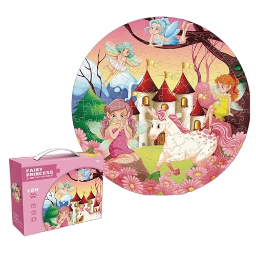 Puzzle Kinder – Rundes Fantasie-Puzzle, 120 Teile | Lernspiel für Kinder 3+, magische Illustration mit Feen und Blumen Puzzle Kinder – Rundes Fantasie-Puzzle, 120 Teile | Lernspiel für Kinder 3+, magische Illustration mit Feen und Blumen von Générique