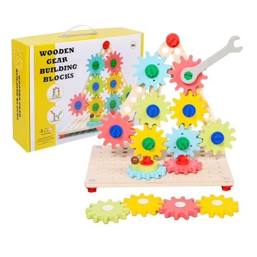Puzzle-Spielzeug mit Zahnrädern – Drehbrett aus Holz mit Zahnrädern – ideal für die Entwicklung der Feinmotorik von Mädchen und Puzzle-Spielzeug mit Zahnrädern – Drehbrett aus Holz mit Zahnrädern – ideal für die Entwicklung der Feinmotorik von Mädchen und von Générique