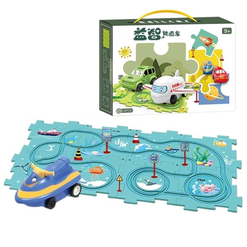 Puzzle-Strecke auf der Schiene, Puzzle-Set für Spielzeuge, Puzzle-Spielzeug, Puzzle, Lernspielzeug für Vorschulen, vielseitig für Menschen im Alter von Générique