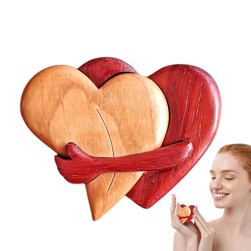 Puzzle aus Holz des Herzens – künstlerische Dekoration mit ineinandergreifenden Chips, handgefertigte Skulptur | besondere Geschenkidee für die Handhaltung, Bürotischdekoration für den Schreibtisch Puzzle aus Holz des Herzens – künstlerische Dekoration mit ineinandergreifenden Chips, handgefertigte Skulptur | besondere Geschenkidee für die Handhaltung, Bürotischdekoration für den Schreibtisch von Générique