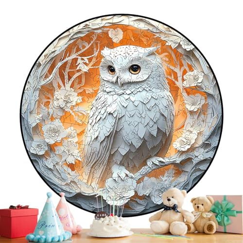 Puzzles für Erwachsene, 150 Teile, Holzeile, hartes Jigsaw Puzzle, Bird-Puzzles für Erwachsene, chinesisches Neujahrs-Puzzle, Valentine's Day Puzzle, Mother's Day Puzzle, Owl Jigsaw Puzzle von Générique