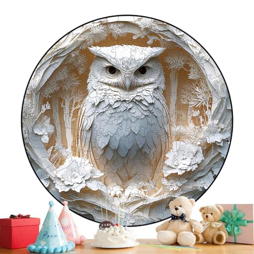 Puzzles für Erwachsene, 150 Teile, Holzeile, hartes Jigsaw Puzzle, Bird-Puzzles für Erwachsene, chinesisches Neujahrs-Puzzle, Valentine's Day Puzzle, Mother's Day Puzzle, Owl Jigsaw Puzzle von Générique