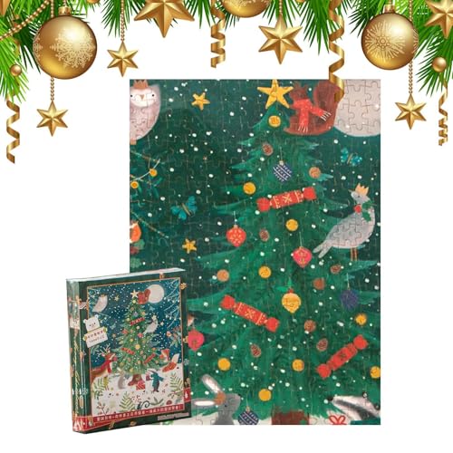 Puzzleset aus Holz, Weihnachtspuzzle, Holzpuzzle-Set für Erwachsene | 1000 x bunte Weihnachtspuzzle, Urlaubspuzzles für Familienspiel, Versammlung von Générique