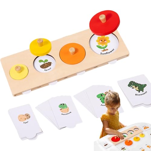 Puzzlespielzeug für Kleinkinder, Puzzlespiele für Kleinkinder, sortiertes Holzpuzzle-Spielzeug, Tier-Lernspielzeug, frühes Lernspielzeug, Farbsortierung, Fähigkeiten m von Générique