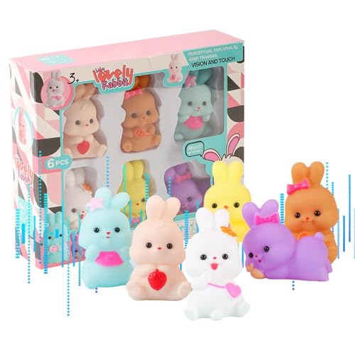 Rabbit Bath Toy | Cute Bath Tub Toy Set, 6-teiliges Bath Tub Toy Set, Kinder Bath Tub Spielzeug mit Sound, niedliches Badespielzeug für Geburtstag, Beach Pool Aktivität, Kinder Welcome Parties von Générique