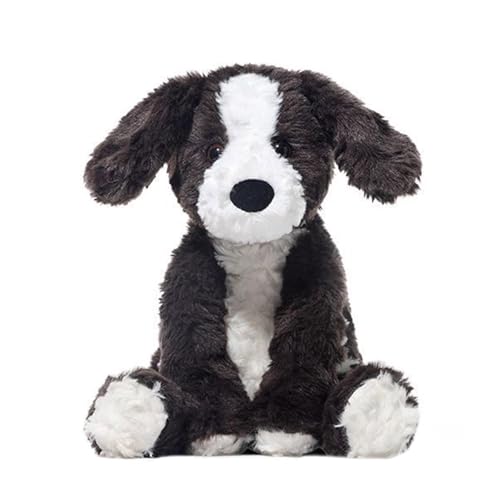 Realistisches Tierspielzeug Schwarz und Weiß – Hunde aus Plüsch Collie Toy | Plüschtier Hund schwarz und weiß | Plüschtier Border Collie | Tierdekoration mit schwarzem und weißem Rand | Plüschtier von Générique